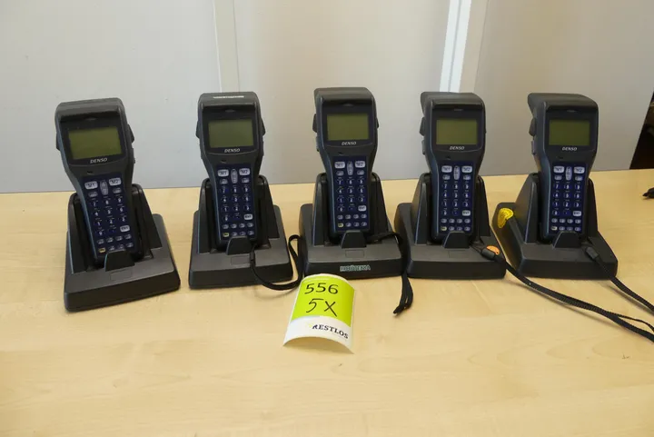 5x Denso Handheld-Scanner mit Ladestation